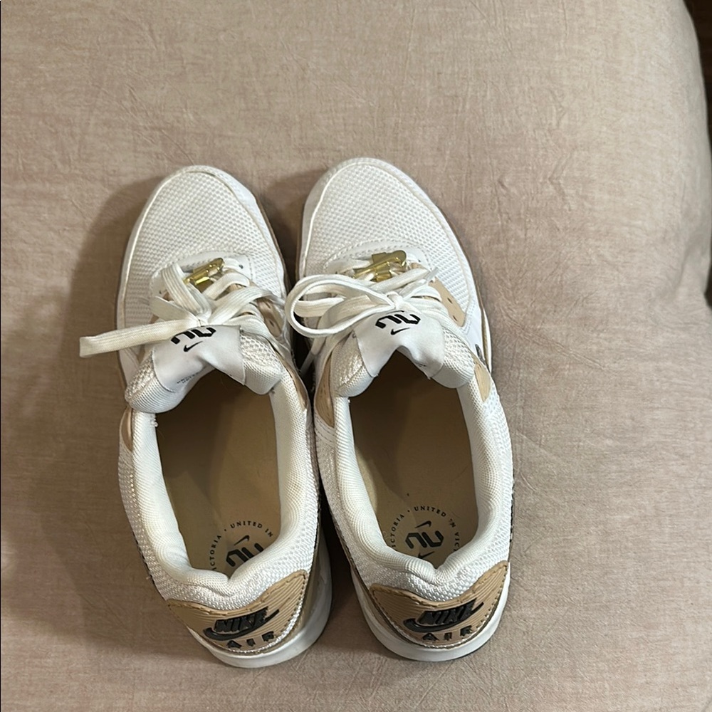 Nike White and Tan Retro-Inspired Sneakers - Picture 5 of 5